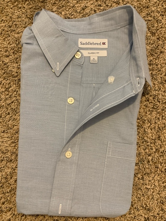 Saddlebred Other - Saddlebred Light Blue Men's Dress Shirt - Classic Fit